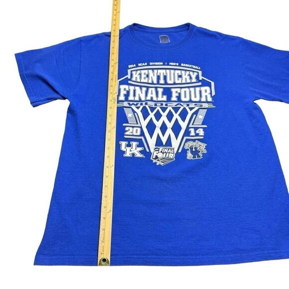 Kentucky Wildcats Basketball 2014 Final Four Russell T Shirt Mens XL Blue NCAA - Picture 5 of 6